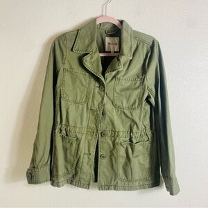 Madewell Surplus Jacket Women's Green Casual Utility Field Coat Size: Medium